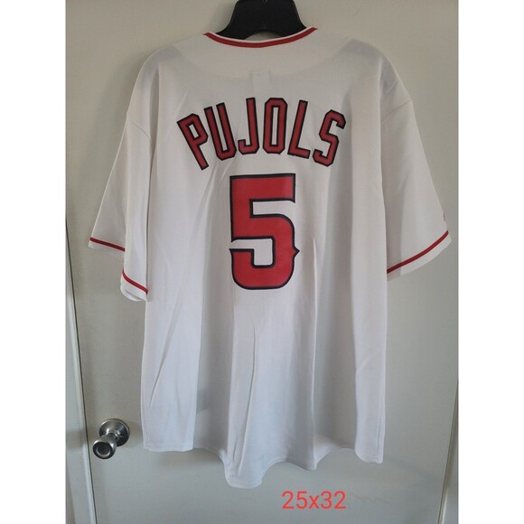 Albert Pujols Majestic Los Angeles Angels Men's Jersey Official MLB - Picture 10 of 11